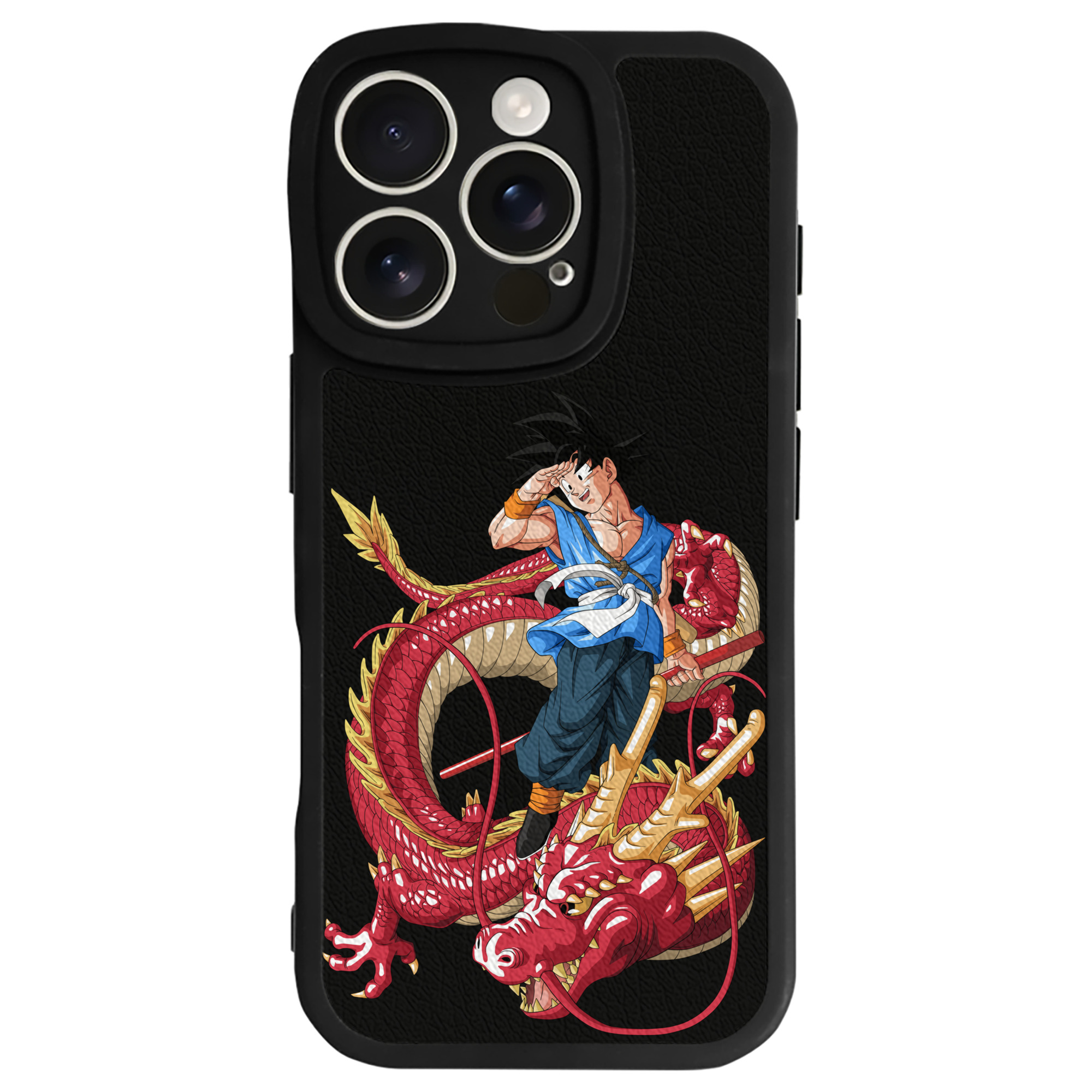 （画像用） ドラゴンボール 孫悟空（そん ごくう）Son Goku カカロット DRAGON BALL Kakarotto 【iPhone 16シリーズ対応】シリコンスマホケース（レザー調） 材質：シリコン
